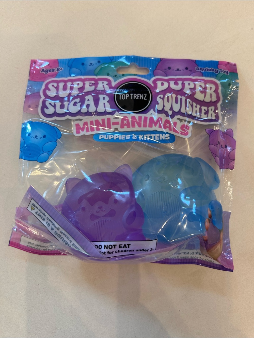 Super Sugar Duper Squisher Mini-Animals - Purple & Blue